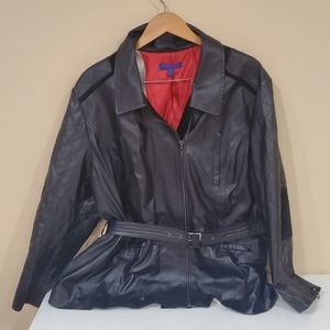 Twiggy London genuine leather plus size jacket 3xl